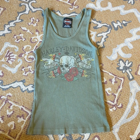 Skull Harley Davidson Tank - Picture 1 of 5